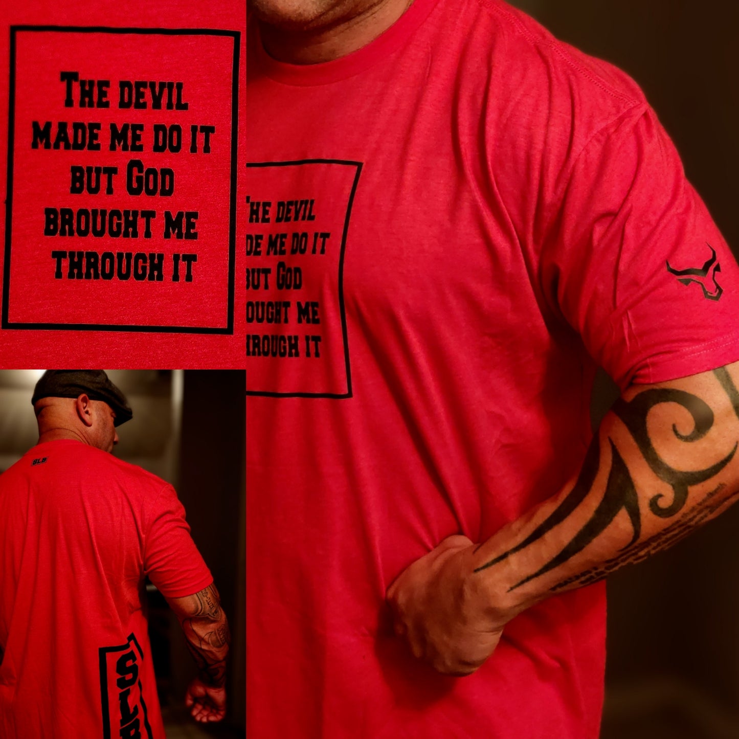 The Devil Made Me Do It But God Brought Me Through It T Shirt